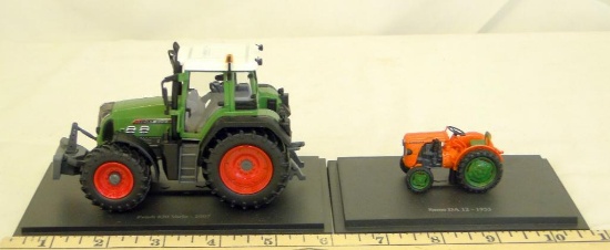 EARLY MODEL DIECAST TRACTORS ON BASE