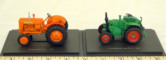 EARLY MODEL DIECAST TRACTORS ON BASE