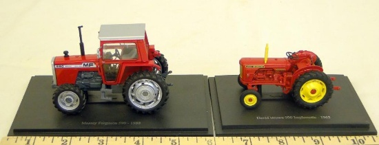 EARLY MODEL DIECAST TRACTORS ON BASE