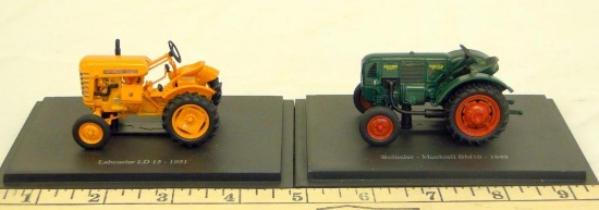 EARLY MODEL DIECAST TRACTORS ON BASE
