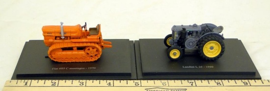 EARLY MODEL DIECAST TRACTORS ON BASE