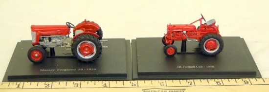 EARLY MODEL DIECAST TRACTORS ON BASE