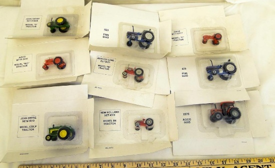 SCALE: 1:64 ERTL (2) 6640, 8N, 901, D, 630LP,6680, WD, C MISC. TRACTOR SET - FORD, NEW HOLLAND, JOHN