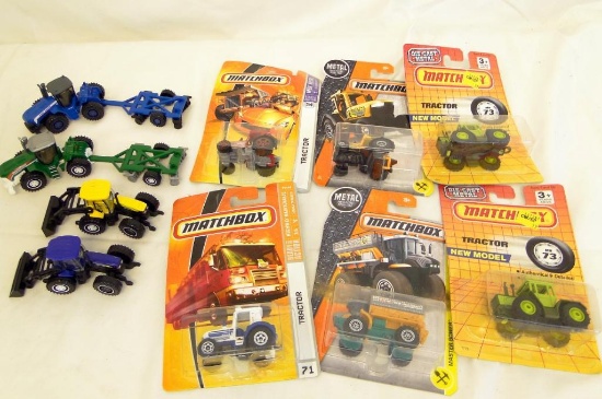 SCALE: 1:64 MATCHBOX NEW IN PACKAGE AND MORE: 2009 MB MEGA TRACTORS; 2010 NEW HOLLAND TRACTORS