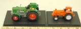 EARLY MODEL DIECAST TRACTORS ON BASE