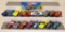 SCALE: 1/64 1982 HOT WHEELS; FORD COBRAS - HOODS OPEN, 3 HAVE GOOD YEAR TIRES