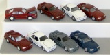 SCALE: 1/64 1987 FORD MUSTANG CARS. HOODS OPEN - SOME W/WHITE LIGHTNING TIRES; 1997 JOHNNY LIGHTNING