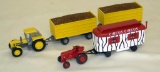 SCALE: 1/87 SETS: TRACTORS (2); CIRCUS TRAILER; (2) AG TRAILERS