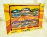 SCALE: 1/64 SUPERFAST COLLECTOR TIN - EXCLUSIVE 2005 DECOS. FEATURES: '57 CORVETTE & THUNDERBIRD,