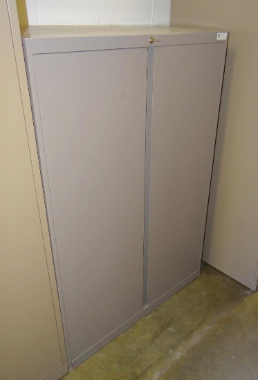 CABINET WITH ADJUSTABLE SHELVES, WITH KEY, MEASURES 36 X 18 X 53 INCHES HIGH LOCATION - GOVERNMENT