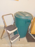 STEP STOOL AND TRASH CONTAINER