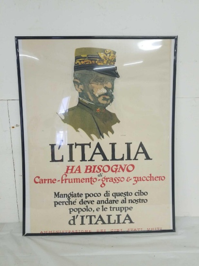 Italian poster. Measures approximately 28 in tall by 22in wide. Looks to be in excellent condition.