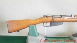 Carcano 1938 short rifle chambered in 6.5 x52 mm. Dated 1941, Turney Arsenal, 22 inch barrel, serial