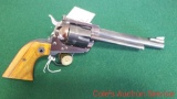 Ruger Blackhawk 357 Magnum Revolver. Dated 1961, leather holster, 6.5 inch barrel, serial number
