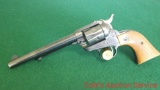 Ruger single six 22 caliber revolver. Dated 1966, 3 screw model, serial number 473053. Overall