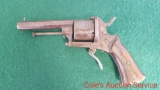 Antique pistol of unknown manufacturer. Looks to be mid to late 1800s. Hexagon barrel.