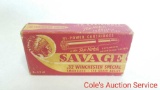 Partial box Savage 32 Winchester special smokeless 170 grain ammunition.