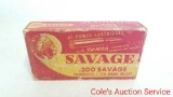 Full box of savage smokeless 150 grain 300 caliber ammunition.