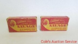 Two empty boxes Savage 30-30 smokeless ammunition. Both boxes are empty!