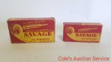 Two boxes of savage ammunition. 243 Winchester and 222 Remington.