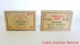 Two boxes of 16 gauge collectors ammunition. See photos for details.