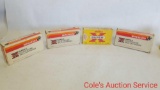 Large group of 358 Winchester ammunition. Three full boxes and one partial box.