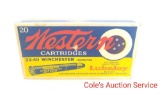 32-40 Winchester caliber cartridges manufactured by Western.