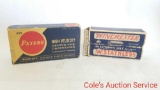 Pair of collectors ammunition boxes. The Peters box contains 6 rounds and the Winchester box is