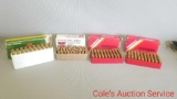 Three four boxes of 9 mm ammunition and full box of 30 Remington.