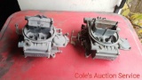 Pair of four barrel Holley carburetors in good condition. One is model 0172, the other is model 1650