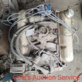 1960s Mopar V8 engine with bellhousing. Believed to be from late 60s Dodge Charger. See photos for