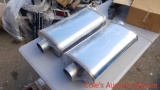 Brand new pair of MagnaFlow universal stainless steel mufflers with 3 and 1/2 inch inlet and outlet.
