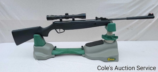 Stoeger model X10 pellet rifle in excellent condition. Includes fiber sights and 4x32 scope.