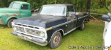 1973 Ford F100 pickup truck. No title. V8 engine with automatic transmission. Odometer says 91,000