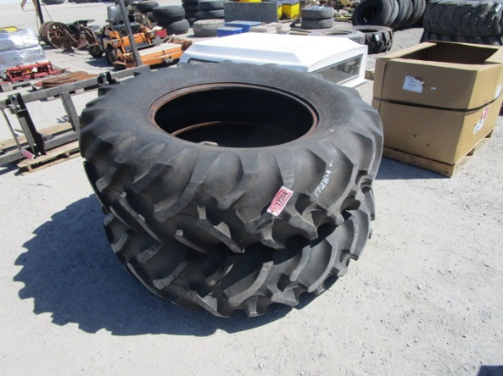 2 TRACTOR TIRES & TUBES 18.4-34