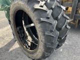 2 TRACTOR TIRES & 1 TUBE 13.6-38