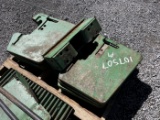 JD 100 LB FRT WT BRACKET & 7 FRT WTS
