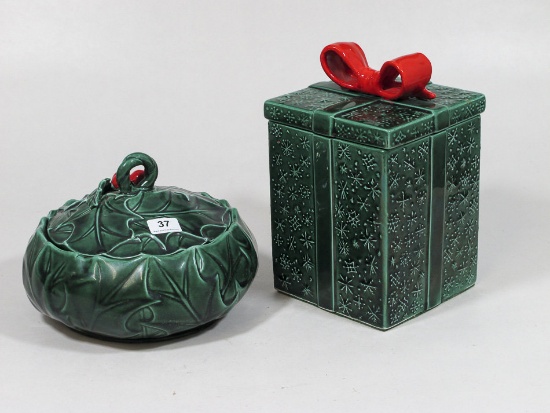 Two Vintage Japanese Christmas Boxes