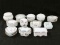 Lot of 12 Milk Glass Small Dresser Boxes