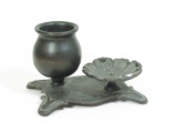 Cast Iron Ashtray, Wooden Match Holder