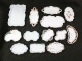Lot of 13 Milk Glass small Dishes