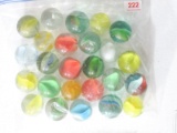 Lot of 25 Cats Eye Type Shooter Marbles