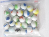 Lot of 25 Agate Type Shooter Marbles