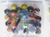Lot of 25 Glass Shooter Size Marbles