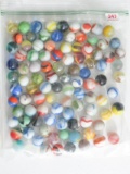 Lot of 100 Assorted Glass Marbles