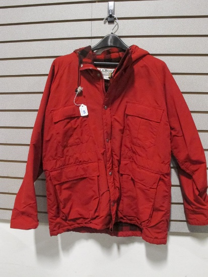 LL Bean Red Women's Nylon Jacke with Wool Lining