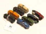 Lot of 8 Miniature Cast Metal Racecars