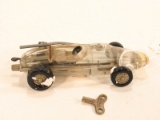 Schuco Clear Plastic Key Wind Race Car