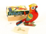 Tin Lithographed Jumping Parrot