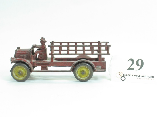 7-1/8" Kenton Toys Cast Iron Ladder Truck